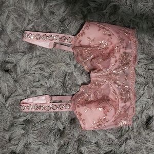 Embellished strap bra